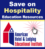 Click here for hospitality and education training resources from the Educational Institute of the American Hotel & Lodging Association.